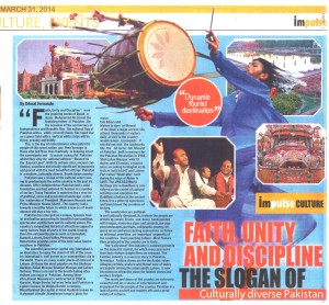 “Faith, Unity and Discipline” the slogan Of Culturally Diverse Pakistan By Srimal Fernando