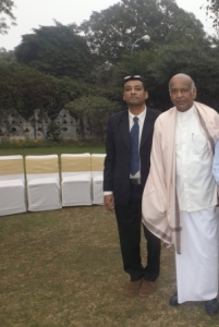 Srimal Fernando with Sri Lankan High Commissioner Professor Sudharshan Seneviratne