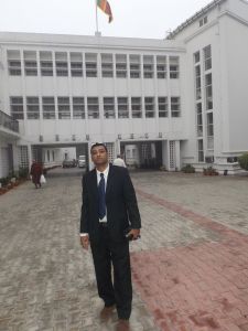 Srimal Fernando  front Sri Lankan  High Commission  in New Delhi -India 